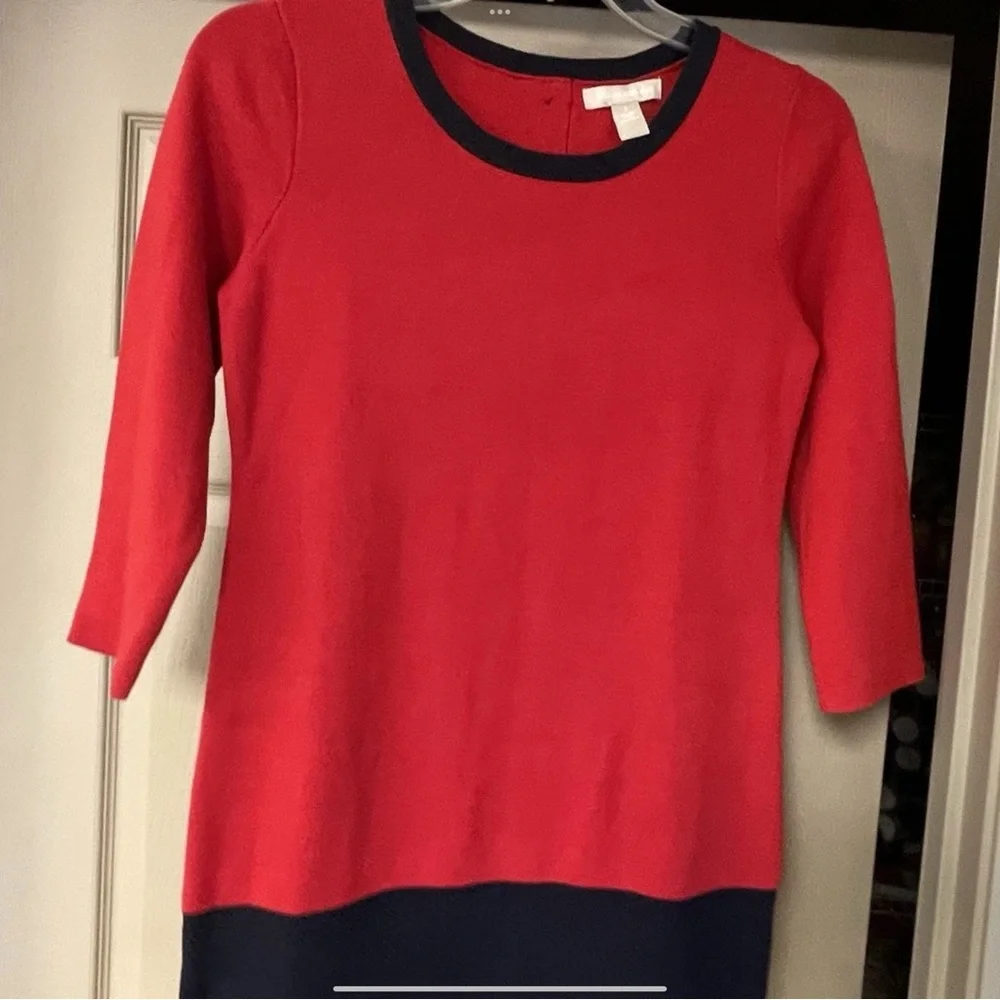 Banana Republic Red and Black Sweater Dress - Picture 5 of 9